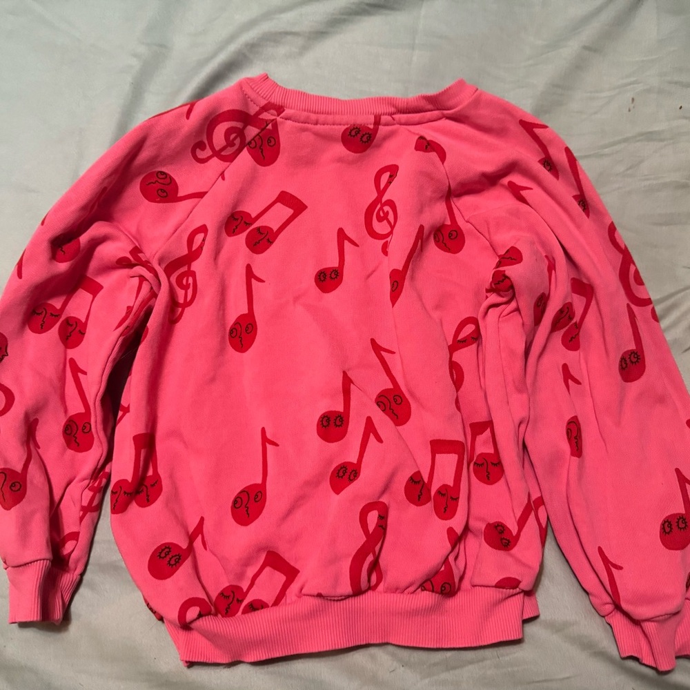 Mini Rodini Pink Sweatshirt with Red Accents - Picture 3 of 3